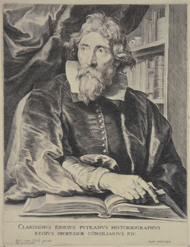 Eerryk De Putte alias Erycius Puteanus, door Anthony van Dyck, circa 1675