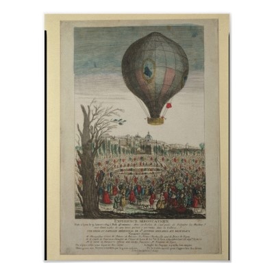Het opstijgen van de ballon "La Fréselle" op 19 januari 1784