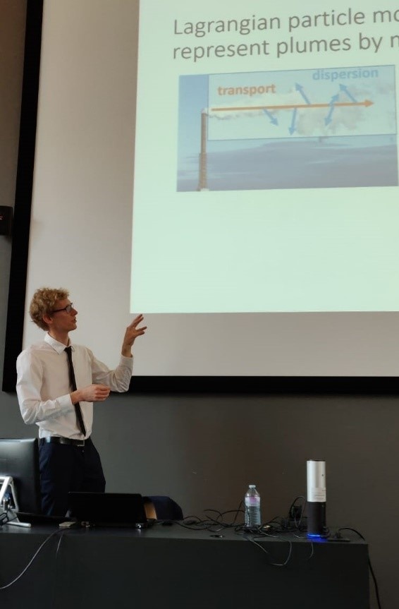 Pieter De Meutter tijdens de verdediging van zijn thesis.